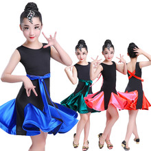 Детское платье для латиноамериканских танцев для девочек, платья для конкурсов латиноамериканских танцев, костюмы для латиноамериканских танцев, одежда для девочек 2024 - купить недорого
