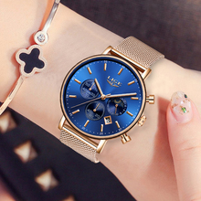 LIGE NEW Women's Watch 2021 Fashion Ladies Watches For Women Rose Gold Watch Women Simple Bracelet Montre Femme 2019 Reloj Mujer 2024 - buy cheap