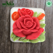 DIY Peony Silicone Soap Molds Cake decoration handmade soap mould 2024 - buy cheap