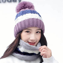 New Winter Women's Velvet Wool Hats Twist color matching Beanies Skullies Hat Female Riding Bib Knitted Hats Sets Wholesale 2024 - buy cheap