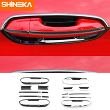 Shineka capa protetora para porta de carro, carro, ford mustang 2015 +, abs, maçaneta, guarnição, acessórios 2024 - compre barato