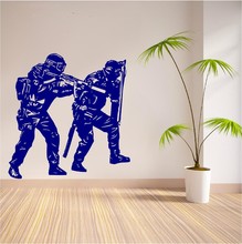 Extraíble ejército a casa arte de sala de estar de la decoración de pared etiqueta engomada dos soldados especial vinilo adhesivo pared calcomanías D-231 2024 - compra barato