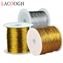 Gold Color 1 Roll 50 40 meters diameter 0.15 1mm width Waxed Thread Cotton Cord String Strap Rope Bead for DIY Jewelry Makings 2024 - buy cheap