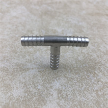 Hose Splicer Type Tee Shaped Fitting ,Stainless steel T-Shaped Hose Barbed Fitting With 8mm Beer Hose Home Brewing 2024 - buy cheap