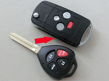 4 Buttons Replacement Modified Flip Folding Remote Key Shell Case For Toyota Camry Key Fob Blank ( US Style ) 2024 - buy cheap