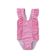 Traje de baño rayado para niñas, Bikini, ropa de playa 2024 - compra barato