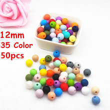 Chengkai 50pcs Silicone Beads 12mm Eco-friendly Sensory Teething Necklace Food Grade Mom Nursing DIY Jewelry Baby Teethers 2024 - buy cheap