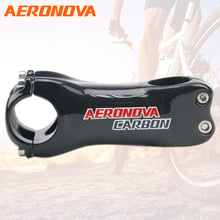 Aeronova haste de bicicleta 31.8mm 3k, haste de carbono brilhante, hastes de bicicleta de estrada/mtb 6/17 graus 70/80/90/100/110/120mm 2024 - compre barato