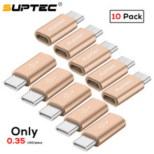 SUPTEC 10 Pack USB Adapter USB Type C Male to Micro USB Female OTG Adapter Type-C Converter Connector for Macbook Samsung S9 S8 2024 - buy cheap