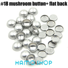 200 Sets/lot #18 Mushoroom Shape Round Fabric Covered Cloth Button Cover Metal Jewelry Accessories Free Shipping 2024 - buy cheap