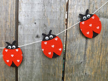 Ladybug nursery room felt Garlands buntings Christening wedding birthday bridal baby shower Church decor banners 2024 - buy cheap