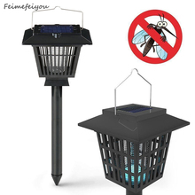 Feimefeiyou inseto assassino jardim suprimentos lampada solar led caminhos do gramado ao ar livre mosquito inseto pragas bug energia solar