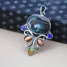 33x42mm simplicidad Chic Abalone conchas ojo de gato colgante mujeres Venta caliente geometría joyería accesorios venta al por mayor 2024 - compra barato