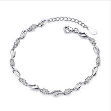 Everoyal Top Quality 925 Sterling Silver Bracelets For Women Jewelry Trendy Crystal Geometric Accessories Lady Bracelet Female 2024 - buy cheap