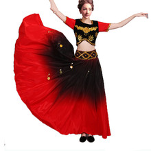 Gradient Flamenco Dance SET Top Skirt gold Coin spanish Dancing performance Costume women vestido flamenco 360 Degree PLUS SIZE 2024 - buy cheap