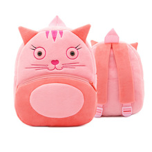 Мягкие плюшевые рюкзаки с изображением животных, розового кота, рюкзак в стиле преппи, школьная сумка на плечо для 2-4 лет 2024 - купить недорого