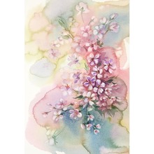Flowers Photography Backdrops Watercolor Painting Backgrounds for Studio Baby Shower Portrait Photo Shoot Vinyl Cloth Customized 2024 - buy cheap