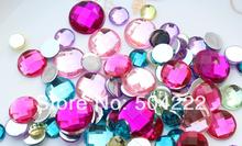 800pcs Round Bling Fauceted Acrylic Rhinestone Gems - Assorted Colors 8-16mm mix sizes 2024 - buy cheap