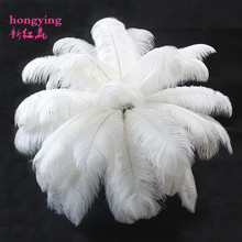 2018NEW 10PCS ostrich feather natural white ostrich plumage 50-55 cm / 20 to 22 inches wedding performance art plumes decoration 2024 - buy cheap