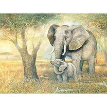 DIY Diamond Embroidery Two elephants Full Square/round Diamond Painting Cross Stitch Kit  Mosaic Home Decor 2024 - buy cheap