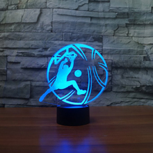 Play Basketball Acrylic LED 3D NightLight Usb Table Desk Lamp Bedroom Bedside Sleep Lighting Atmosphere lamp 2024 - buy cheap