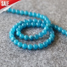 6mm New Natural Sky Blue Chalcedony Beads Round Shape Stone Loose Beads Accessory Parts 15inch DIY Fashion Jewelry Making Design 2024 - buy cheap