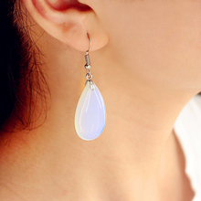 New Arrival Natural Opal Transparent Stone Little Cute Earrings Dangling Pendants Drop Earrings For Women Brincos Fine Jewelry 2024 - buy cheap