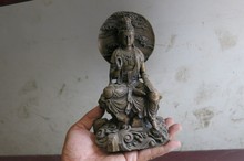 Коллекционный старинный QingDynasty медная тибетская буддистская скульптура/статуя, Bodhisattva, лучшая коллекция & украшение 2024 - купить недорого