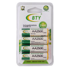 BTY AA 2500 мАч 1.2 В Ni-MH Перезаряжаемые батарея для электробритвы, Электрическая мухобойка baterias аккумулятор bty-5-2500 2024 - купить недорого