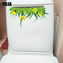 Yoja adesivo de flores para banheiro pintadas à mão, 22.3x13.5cm, para casa, quarto infantil, decalque para parede 2024 - compre barato