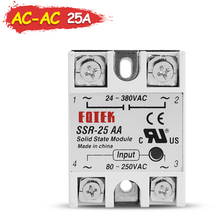 SSR-25AA AC-AC 25A Single Phase Solid State Relay SSR  80-250VAC TO 24-380VAC High Quality 2024 - buy cheap