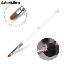 AriesLibra, кисть для дизайна ногтей, круглая головка, УФ-гель, прозрачная акриловая ручка для маникюра, Гелевая Кисть для ногтей, полигелевая кисть для рисования ногтей 2024 - купить недорого