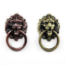 10Pcs 67*40MM kitchen cabinet knobs Retro antique wardrobe cupboard handle Lion head door Ring Pull Knobs 2024 - buy cheap