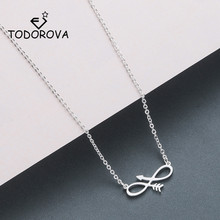 Todorova Charm Infinity Necklaces & Pendants Sideways Arrow Necklace Women Eternal Friendship Necklace Stainless Steel Jewelry 2024 - buy cheap