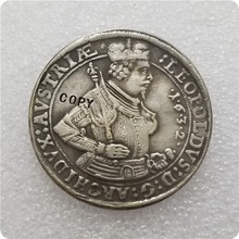Австрия 1 thaler 1632 копия монеты памятные монеты-копия монет медаль коллекционные монеты 2024 - купить недорого