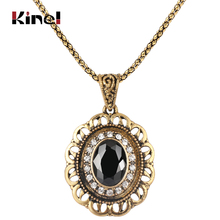 Kinel-collar negro bohemio para mujer, Gargantilla ovalada de oro antiguo, mosaico de cristal con estilo, joyería de Turquía, envío directo, 2018 2024 - compra barato