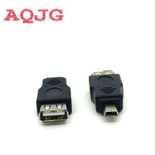 Высококачественный адаптер-конвертер USB «мама»-Mini USB «папа», 5 Pin, компьютерный адаптер, оптовая продажа, адаптер Usb-Micro usb «мама» AQJG 2024 - купить недорого