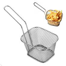 Fritura cesta chips mini filtro cesta de aço inoxidável pia coador chef cozinhar batatas fritas coador cozinha ferramenta 1 pcs 2024 - compre barato