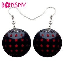 Bonsny-pendientes de bola de decoración navideña para mujer, aretes colgantes de acrílico, adornos de fiesta, joyería para regalo para adolescentes, venta al por mayor 2018 2024 - compra barato