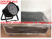 Luces LED Par con 1 Ca de vol rgbwa uv 6 en 1, luces led de 24x18 W, 4/6/8/10 unidades 2024 - compra barato