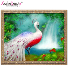 5d diy pinturas bordadas diamante strass colado 3d pintura de diamante ponto de cruz animal pavão mosaico de diamante 2024 - compre barato