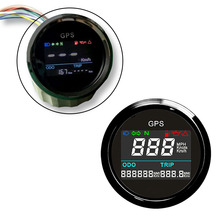 Novidade 52mm motocicleta lcd digital gps velocímetro digital multiindicadores 0 ~ 999 a prova d' água de nós m/h 2024 - compre barato