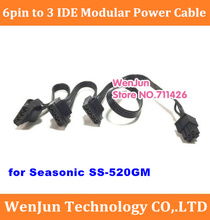 Nuevo Cable de alimentación Modular PCIE 6pin macho 1 a 3 IDE 4pin para Seasonic SS-520GM activo PFC F3 (m12II-520Bronze) 2024 - compra barato