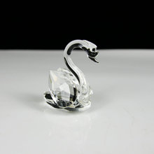 Beautiful Crystal Glass Swan Miniature Animal Figurines Christmas Gift Home Decoration Craft Supplies 2024 - buy cheap