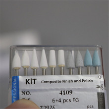 50 Pieces /Lot (5 Boxes) Dental FG Carbide Silicone Stone Polishing Kit ( 6pcs Stones + 4pcs Silicone ) Composite Finish Polish 2024 - buy cheap