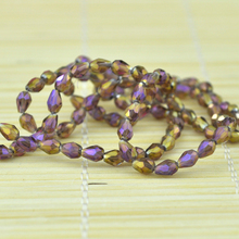 AAA Quality 490pcs 3x5mm Crystal Briolette Pendants Beads Copper Purple Plated Teardrop Beads Free Shipping 2024 - buy cheap