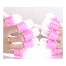 10pcs Wearable UV Gel Nail Polish Remover Wrap Soak Soakers Cap Clip Pink Finger Cleaning Nail Tools 2024 - buy cheap