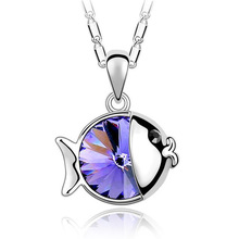 Fine Trendy Statement Crystal from Swarovski Fish Choker Necklace Women  Personality Jewelry Bijoux Necklaces & Pendants 2024 - buy cheap