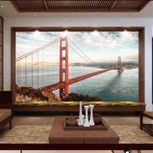 wellyu  papier peint  wallpaper for walls 3 d Custom wallpaper  Bridge overlooking the sea landscape  papel parede  behang 2024 - buy cheap