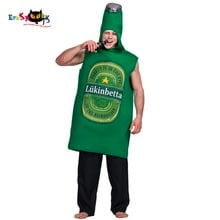 Men Green Poly Foam Beer Whisky Rum Bottle Costume Onesies Jumpsuit Adult Male Outfits Fancy Dress Clothing Halloween Costumes 2024 - buy cheap